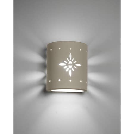 Luxury Lighting Asavva 8.5 in Tall Starburst Ceramic Outdoor Wall Light, Cottonwood Paint Finish, 2PK (2) 409-36-CW-ud-7-17