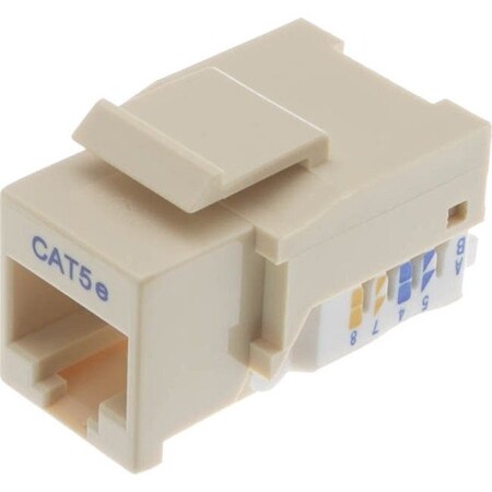 Cable Wholesale Cat5e Keystone Jack, Beige/Ivory, Toolless, RJ45 Female 311-120IV