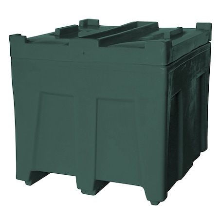 Myton Industries Stack Bulk Ship Container w/lid, 14.5 cubic ft., 800lb capacity, GRN SO-3626L GREEN
