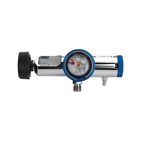 Meret Products Oxygen Regulator, 6.5 in H, 25 lpm, Brass EMSMREG8725-B2D