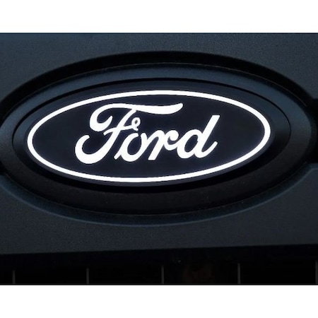 Putco Emblems, Licensed FORD Logo; White LED; Grille; Black; IP69K Rated; Plug And 92603