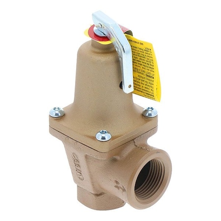 Watts Boiler Pressure Relief Valve, Iron, 30 psi F382008