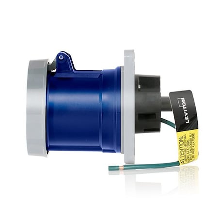 Leviton PinandSleeveReceptacle, 60A, Blue, Nylon 360R6WLEV