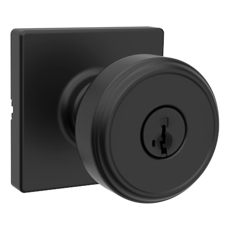 Kwikset Residential Door Knobs Entry Reversible Matte Black 400MNKSQT-514S