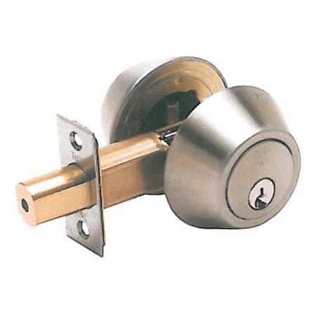 Tell Double Cylinder Deadbolt, 1" L Throw DB2062-SC-10B