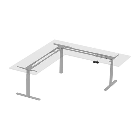 Monoprice Workstream by Triple Motor Height Adjustable Sit-Stand Corner Desk Fra 34829