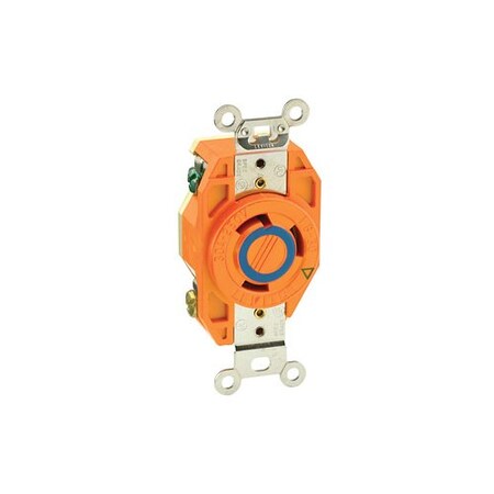 Leviton LockingReceptacle, 30A, 2hp, 250VAC, Orange 2620-IG