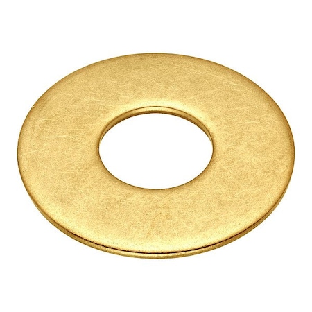 Zoro Select Flat Washer, For Screw Size 3/4 in , Brass Plain Finish, 2 PK WASB34RBR