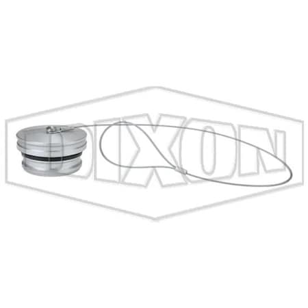 Dixon Snap-Tite by  H Series Interchange Dust Plug, 2 in Nominal, Aluminum, Domestic 16VDP-A