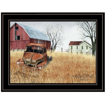 Homeroots Granddads Old Truck 3 Black Framed Print Wall Art 406299