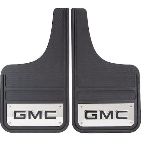 Plasticolor Universal 12 x 23 Set Of 2 Flat GMC Logo On Stainless Steel Plate Black 001841R01