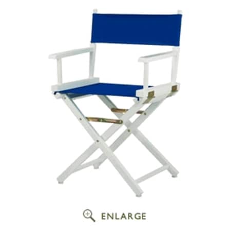 Casual Home 200-01-021-13 18 in. Directors Chair White Frame with Royal Blue Canvas 200-01/021-13