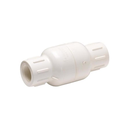 Homewerks Check Valve 1-1/4in D X 1-1/4in D FIP PVC Spring Loaded VCKP40B6B