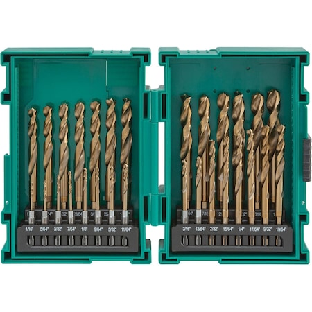 Grizzly Pro M35 HSS Cobalt Quick-Release Hex Shank Drill Bit Set, 29 Pc. T33843