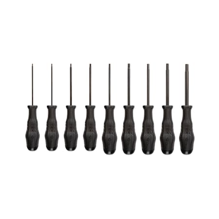 Tekton Hex High-Torque Black Oxide Blade Screwdriver Set, 9-Piece 5/64-3/32, 1/8-5/16 in. DHX91102