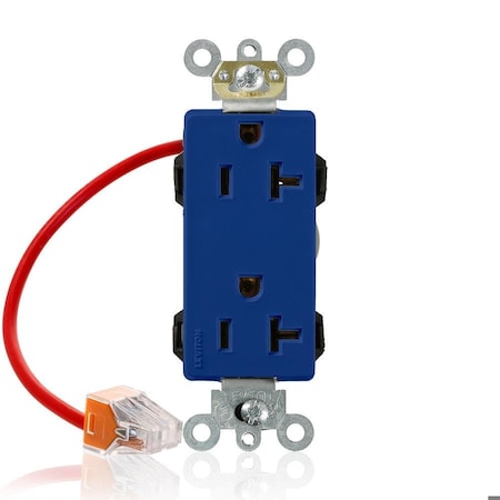 Leviton Straight Blade Receptacle, 5-20R, 20 A, 125V AC, Flush Mount, Self-Grounded M1636-SCB