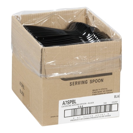 Wna-Caterline Serv. Spoon Black Serving Utensil, PK144 A7SPBL
