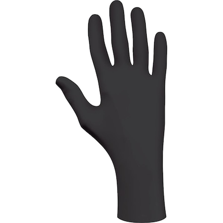 Showa 9700PF, Disposable Gloves, 4 mil Palm, Nitrile, Powder-Free, L, 50 PK, Black 9700PF-L