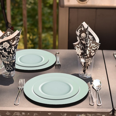 Smarty Had A Party 7.5" Matte Turquoise Round Disposable Plastic Appetizer/Salad Plates (120 Plates), 120PK 4857TQ-CASE