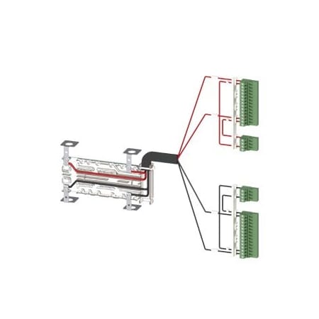 Siemens Accessory for 3KC8 Power supply cable for connection at the bottom 2-pole for 3KC9833-1