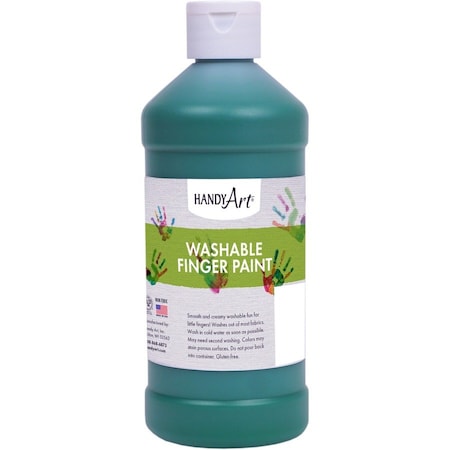 Handy Art Washable Finger Paint, Green, 16 oz., PK6 241-045