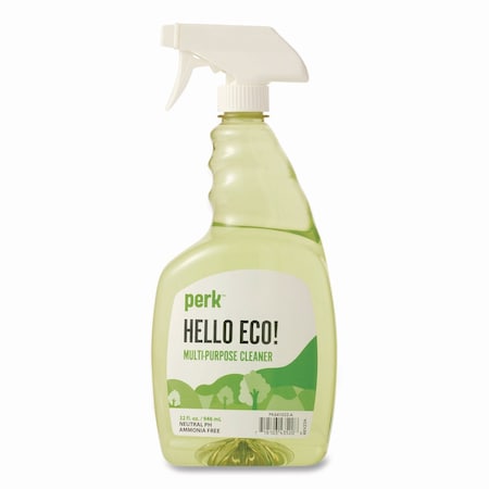 Perk Hello Eco Multi-Purpose Cleaner, Citrus Scent, 32 oz Spray Bottle PK641032-A-CC
