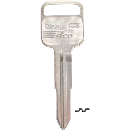 Ilco GM Nickel Plated Automotive Key B65 / X184, 10PK IAF01218093