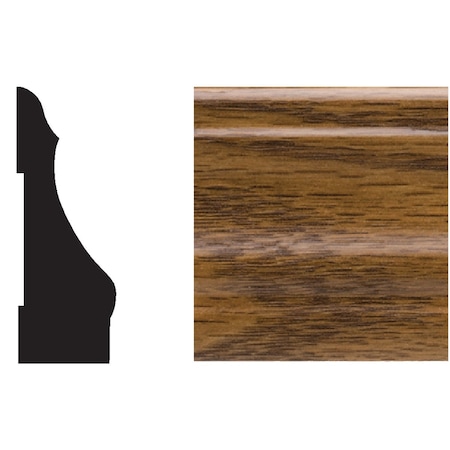 Royal 9/16'' W.x2-1/4'' H.x7 ' L. Highland Oak PVC Interior Colonial Casing 5074181