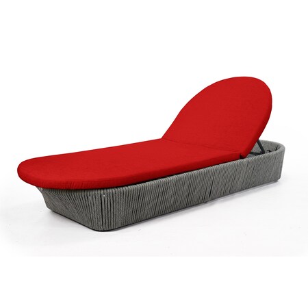 Skyline Design Boston Chaise Lounger with Sunbrella Cushion 24163-LGFRD-CUSH/SU-744
