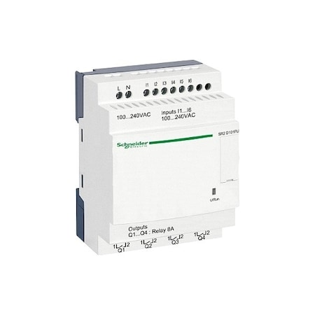 Schneider Electric Logic Relay, 100-240VAC, Without Display SR2D101FU