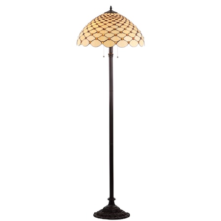 Jonathan Y Lee Tiffany-Style 62" LED Floor Lamp, Bronze JYL8009A