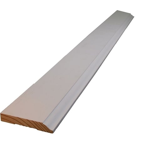 Alexandria Moulding Base Moulding, 96 in L, 314 in W, 916 in Thick, Wood, Primed 0W623-93096C1