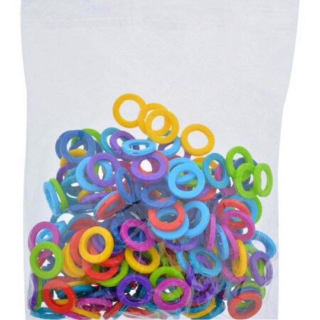 Hillman Plastic Multicolored Bands/Caps Key Ring 701461