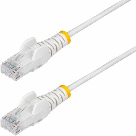 Startech.Com 9IN WHITE SLIM CAT6 ETHERNET CABLE, SNAGLESS, 100W POE, UTP, LSZH, 28AWG BARE CO N6PAT9INWHS