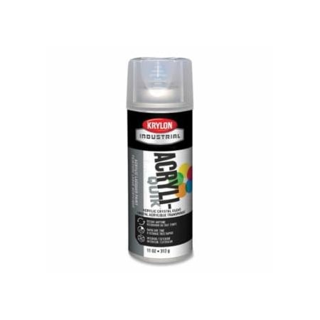 Krylon Industrial ACRYLI-QUIK, Acrylic Lacquer Paint, 11 oz, Crystal Clear, Gloss, 6PK 425-K01301A07