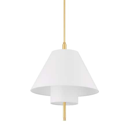 Hudson Valley Lighting Pembrooke & Ives X Glenmoore 1 Light Pendant 20 In. Aged Brass PI1899701-AGB