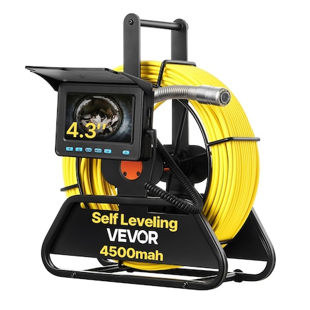 Vevor Sewer Camera 164 ft Self-Leveling Drain Inspection Camera 4.3 in HD Screen WP9602F