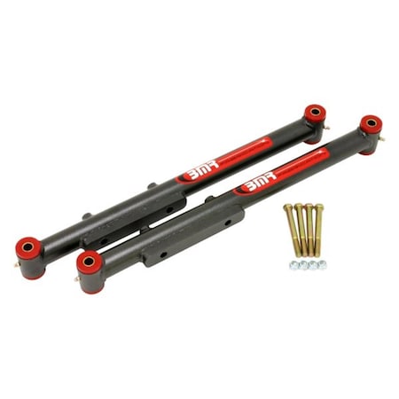 Bmr Suspension Lower Non-Adjustable Extended Length Control Arms, Black Hammertone TCA007H