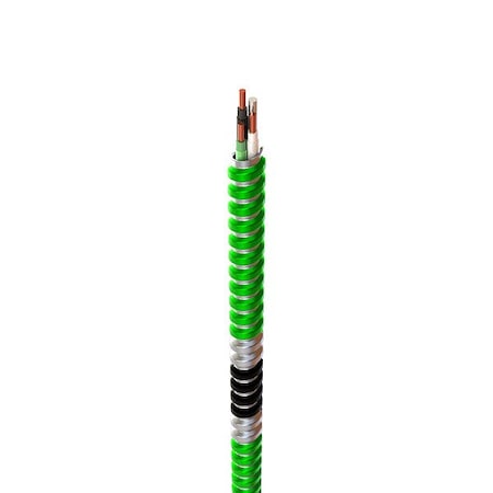 Afc Cable Systems Metal Clad Building Cable, MC, 12 AWG, 2C with Ground C, Silver, Aluminum, Stranded, 600V AC A058-60-00