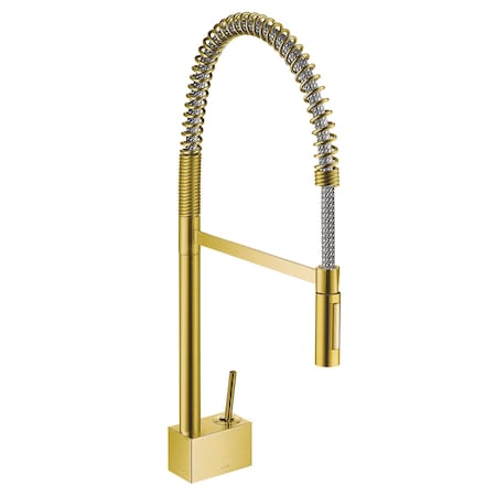 Axor Starck Semi-Pro Kitchen Faucet 2-Spray, 1.75 GPM in Brushed Gold Optic 10820251