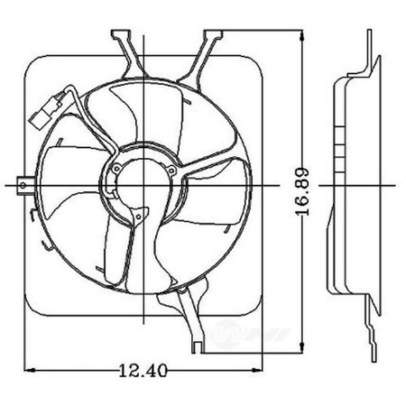 Global Parts Distributors Electric Cooling Fan Assembly 2811370