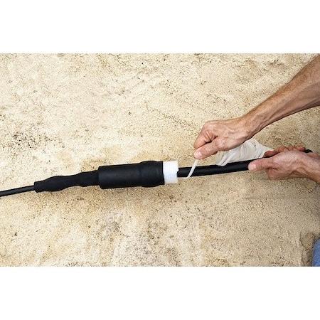 3M Cold Shrink Insulator, 3:1 I.D. Shrink Ratio, 2.22 in I.D. Before Shrinking, Black, 8.8 in QI-20/44-195-S