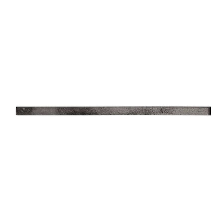 Apollo Tile Dark Gray 0.6 in x 12 in Glass Glossy Pencil Liner Tile Trim 0.5 sqft/case, 10PK APLGP8811A