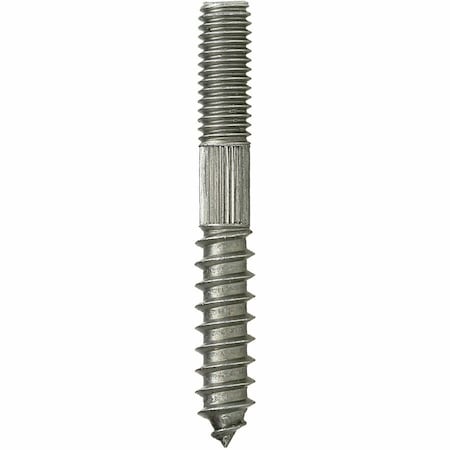 Dottie Hanger Bolt, 1/4 in Thread to 3 in, Carbon Steel, Zinc Plated Finish, 100 PK HB14
