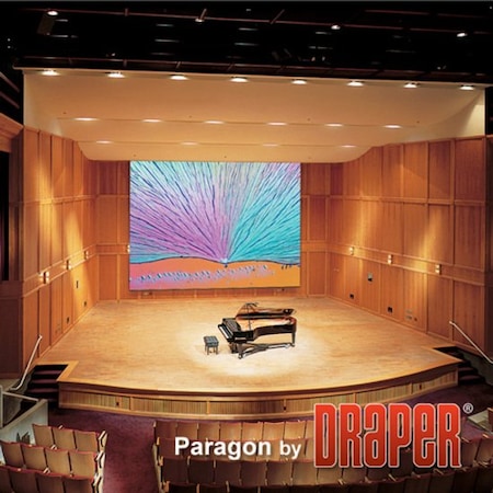 Draper Draper Paragon E 384" Electric Projection Screen - Matt White XT1000E - Wall Mount, Ceiling Mount 114208
