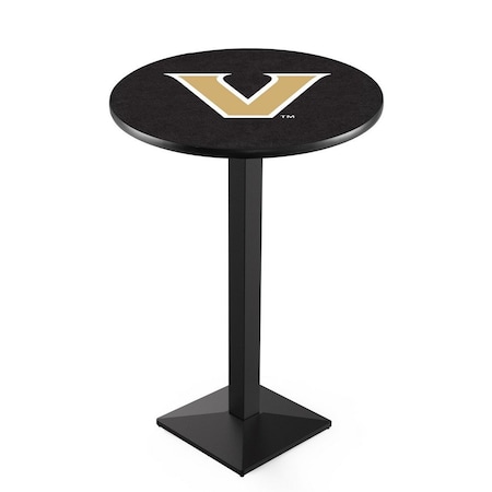 Holland Bar Stool Co 36" Blk Wrinkle Vanderbilt Pub Table, 36" dia. Top L217B3636Vander