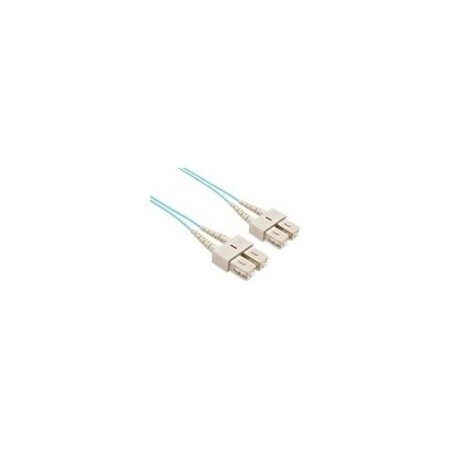 Unc Group 4 Meter Om3 10 Gig Fiber Optic Cable, Aqua, Pvc Jacket 50/125 Micron FJ5GSCSC-04M