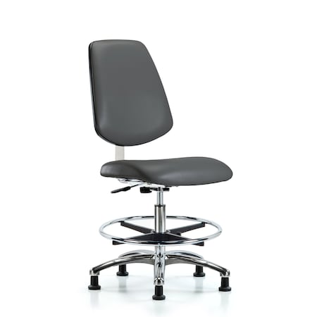 Blue Ridge Ergonomics Vinyl Clean Room Chair BR-CLR-VMBCH-MB-CR-CF-RG-8823