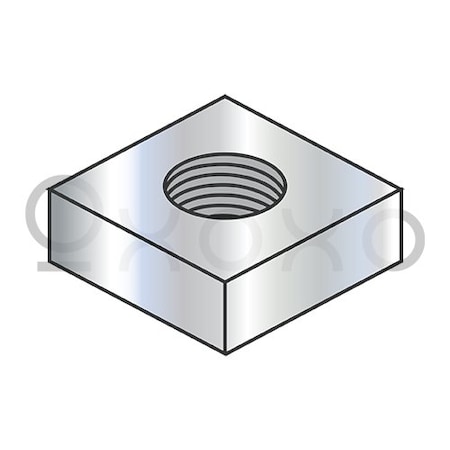 Oxoxo 10-24 Square Machine Screw Nut Without Chamfer Zinc, 5000PK 145488