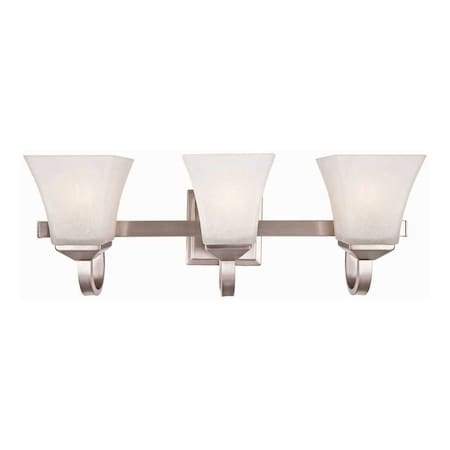 Design House Torino 3-Light Satin Nickel Vanity Light Color/Finish Family 514760